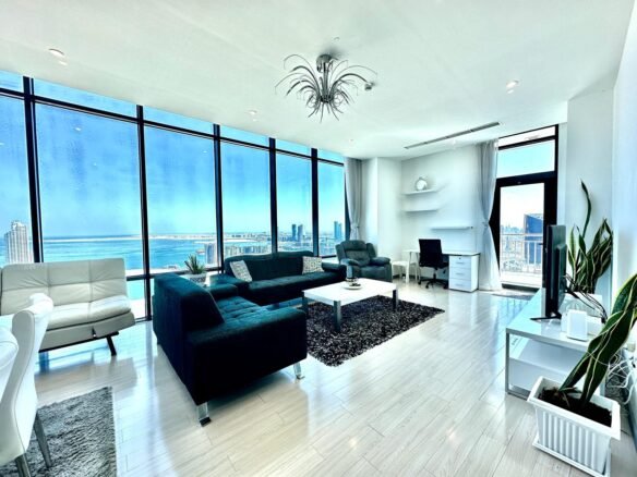 Sea-View Luxury 2-Bedroom Apartment In The Downtown Seef.